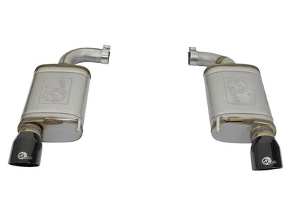 aFe MACHForce XP 2.5in 409 Stainless Axle Back Exhaust w/ Black Tips 15 - 17 Ford Mustang I4 - 2.3L | t - JDMuscleShop the look 2afe49-43085-B