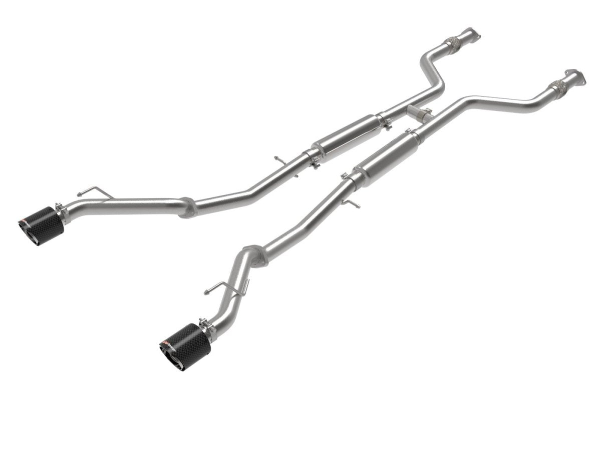 aFe POWER Takeda 23 - 24 Nissan Z 2 1/2in 304 SS Cat - Back Exhaust System w/ Carbon Fiber Tips | 49 - 36138 - C - JDMuscleCat Back Exhaust Systemafe49-36138-C