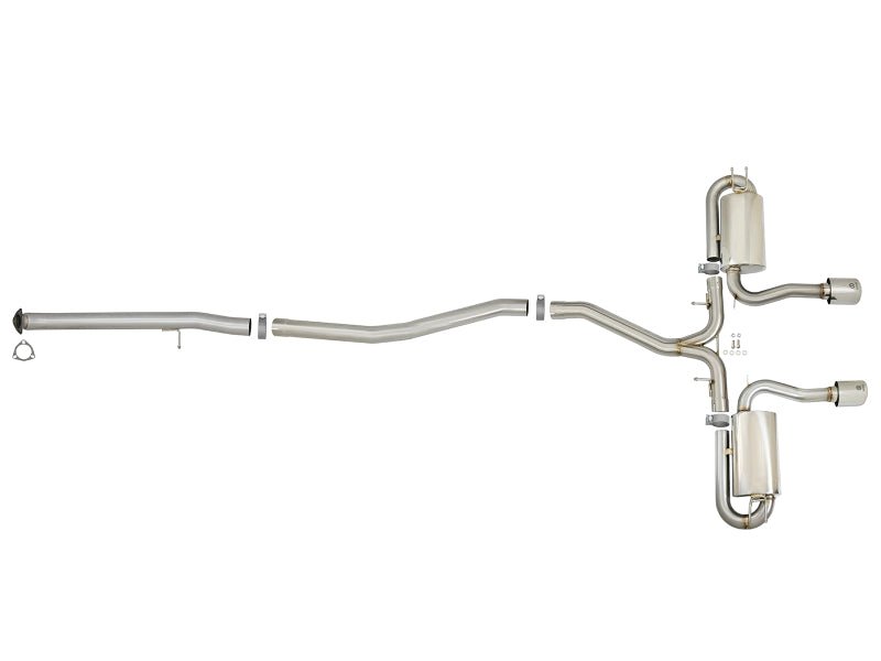 aFe Takeda [17-20 Civic Si] 3-inch 304 Stainless Steel Cat-Back Exhaust System - Polished Tips - JDMuscleCat Back Exhaust Systemafe49-36621-P