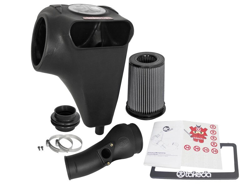 aFe Takeda Momentum Pro DRY S Cold Air Intake System [17-20 Civic Si] - Black - JDMuscleIntakesafeTM-1026B-D