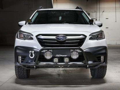 aFe Terra Guard Bumper for Subaru Outback 2020 - 2022 – Heavy - Duty Tubular Steel Front Bumper with Light Mounts and Recovery Shackle Integration - JDMuscleSPK810521