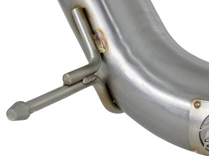 aFe Twisted Steel [17-21 Civic Type R] 3-Inch Mid-Pipe - Brushed Stainless Steel - JDMuscleMid Pipesafe49-36617