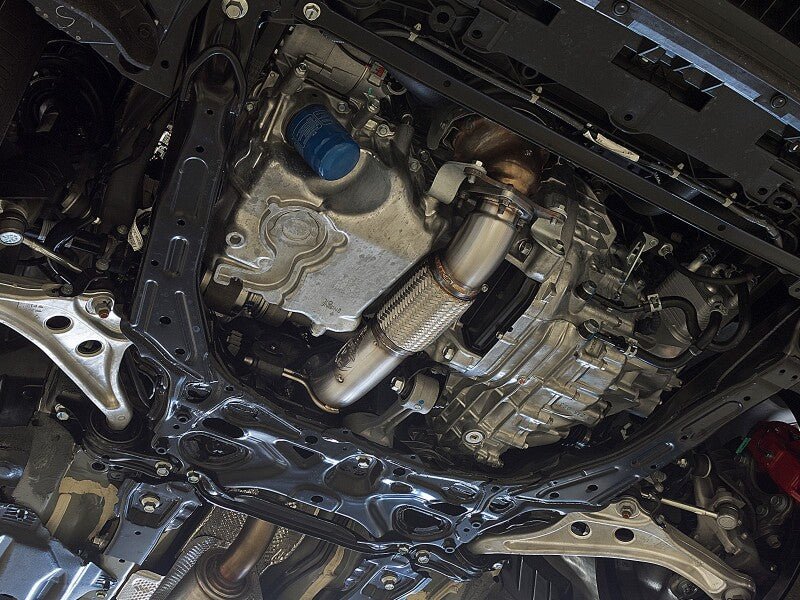 aFe Twisted Steel [17-21 Civic Type R] 3-Inch Mid-Pipe - Brushed Stainless Steel - JDMuscleMid Pipesafe49-36617