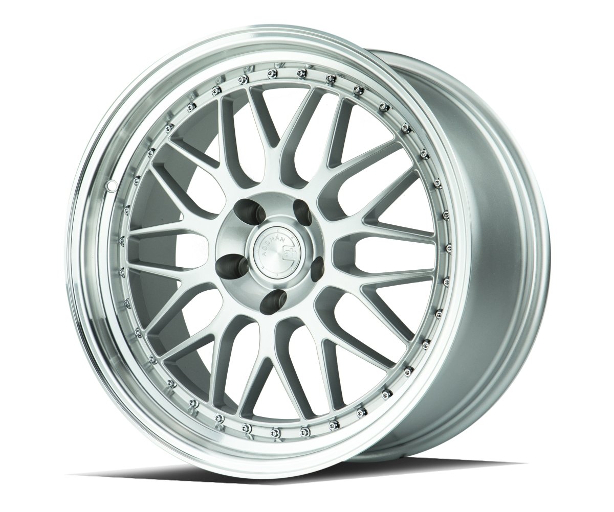 AH02 - JDMuscleWheelsAH021895510035SML18x9.55x100 | +35 | 73.1Silver w/ Machined Lip