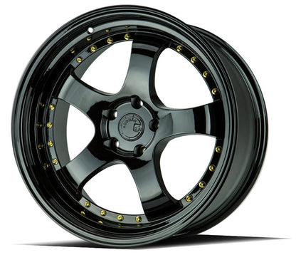 AH03 - JDMuscleWheelsAH0319115114315FB19x115x114.3 | +15 | 73.1Gloss Black