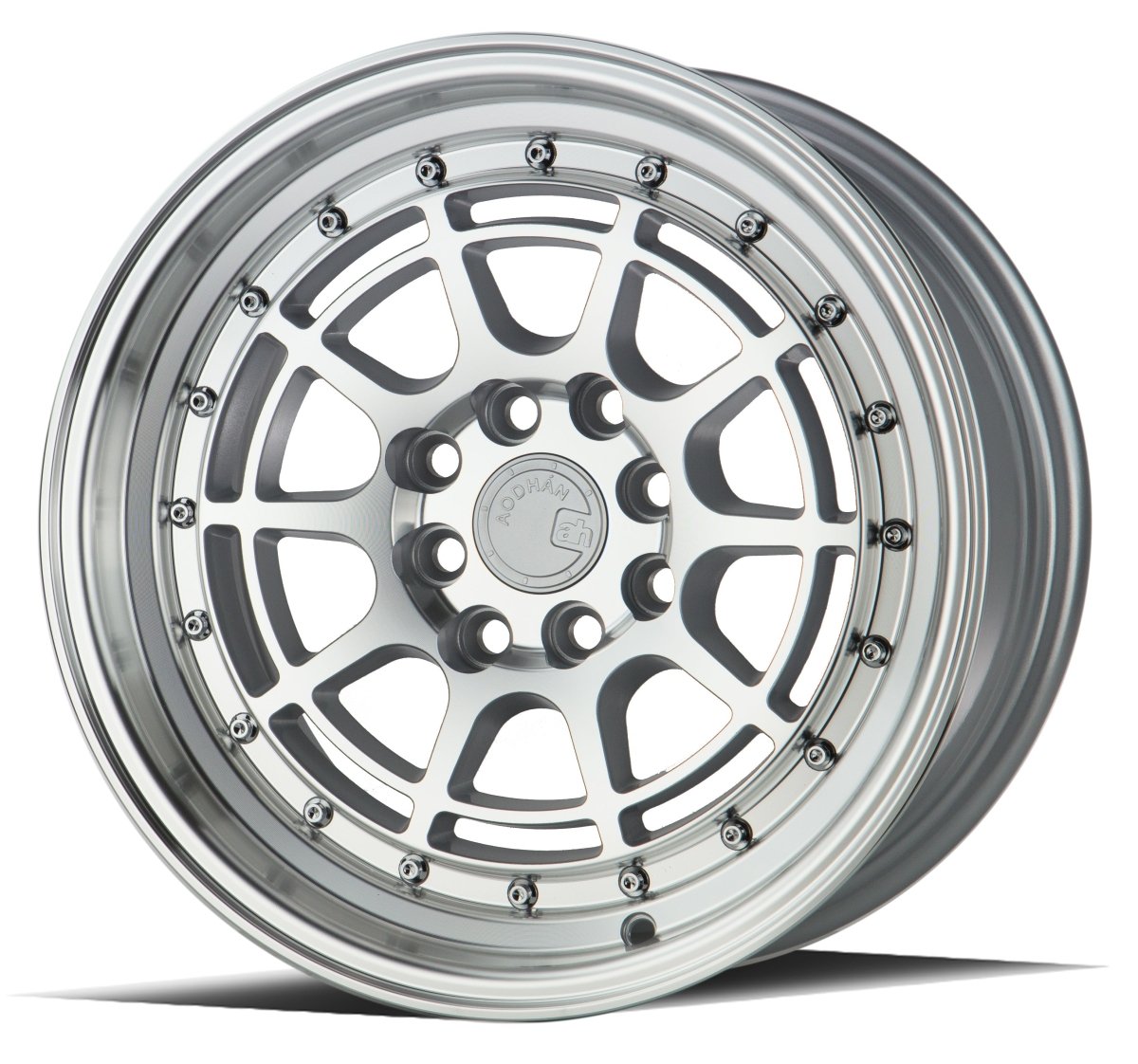 AH04 - JDMuscleWheelsAH0415804100114320SML15x84x100/114.3 | +20 | 73.1Silver Machined Face