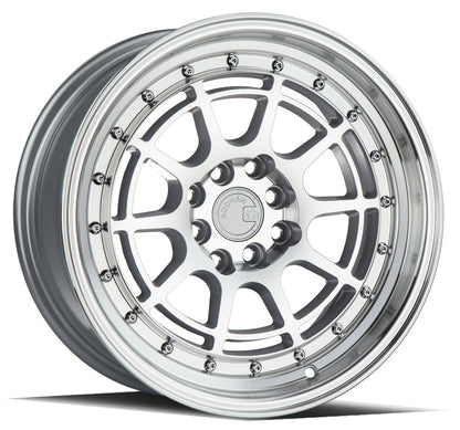 AH04 - JDMuscleWheelsAH0415804100114320SML15x84x100/114.3 | +20 | 73.1Silver Machined Face