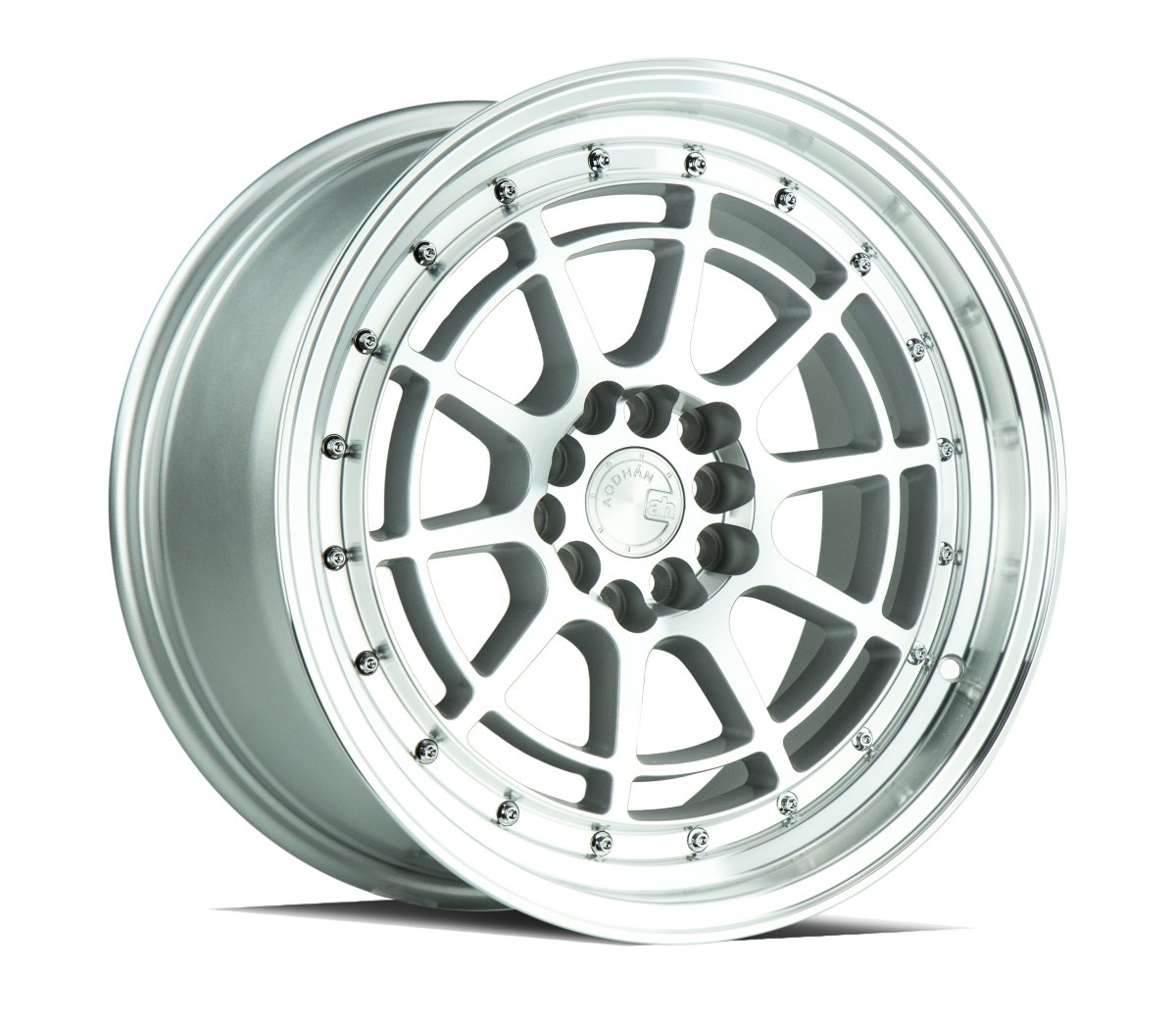 AH04 - JDMuscleWheelsAH0415804100114320SML15x84x100/114.3 | +20 | 73.1Silver Machined Face