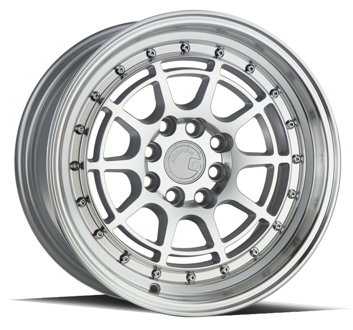 AH04 - JDMuscleWheelsAH0415804100114320SML15x84x100/114.3 | +20 | 73.1Silver Machined Face
