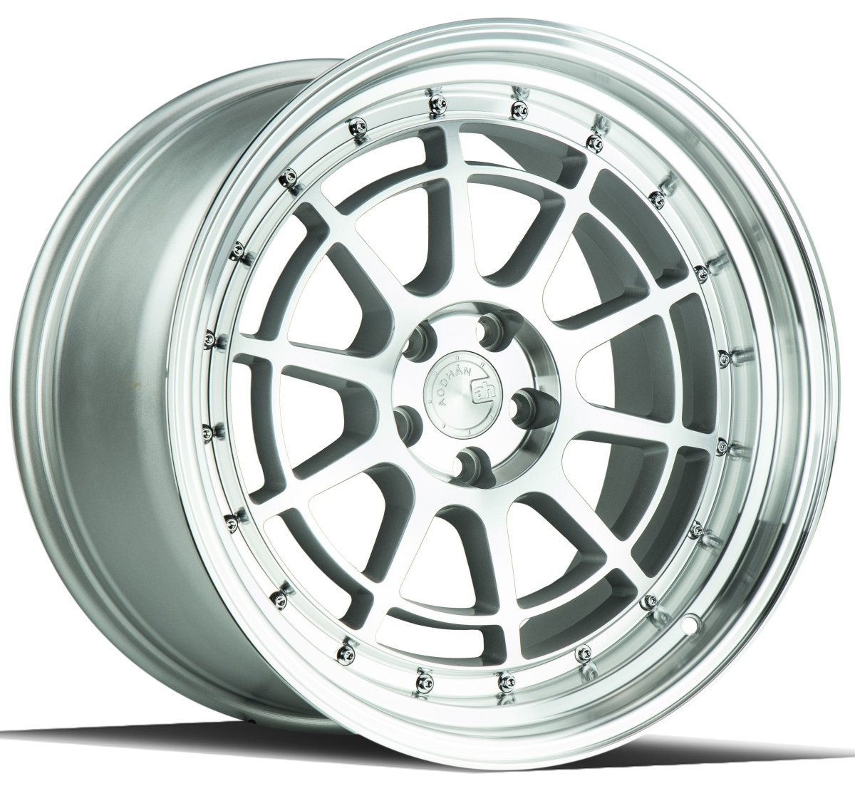 AH04 - JDMuscleWheelsAH0415804100114320SML15x84x100/114.3 | +20 | 73.1Silver Machined Face