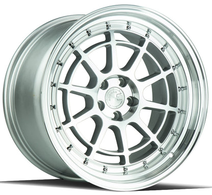 AH04 - JDMuscleWheelsAH0415804100114320SML15x84x100/114.3 | +20 | 73.1Silver Machined Face