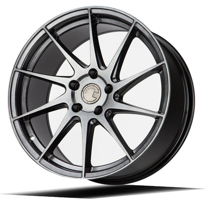 AH09 - JDMuscleWheelsAH91885510035HB_P18x8.5 (Passenger Side)5x100 | +35 | 73.1Hyper Black