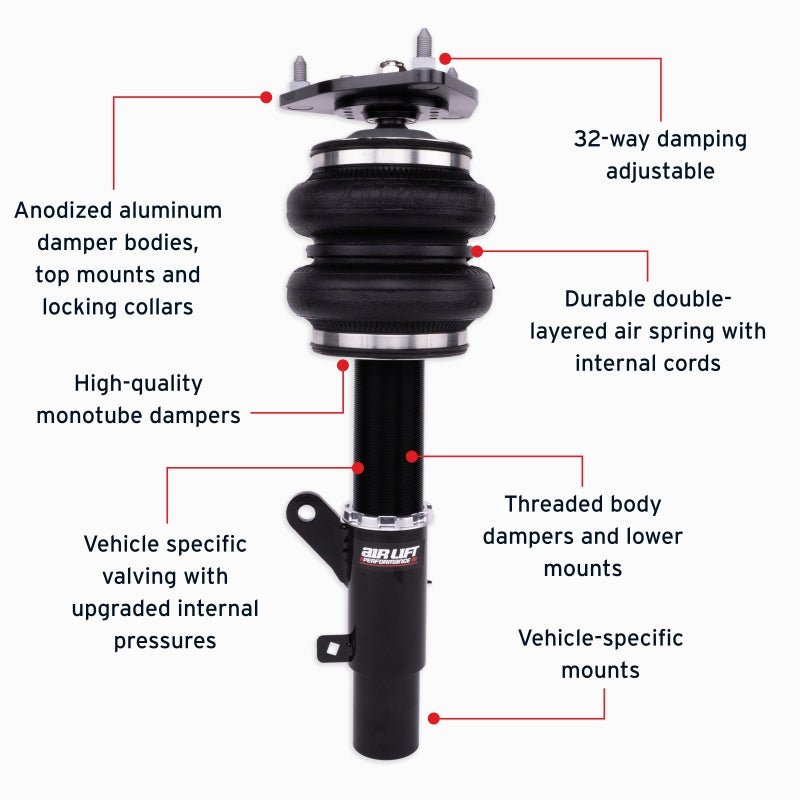 Air Lift 15 - 20 Acura TLX / 13 - 17 Honda Accord Front Performance Air Suspension Kit - JDMuscleSPKalf76014