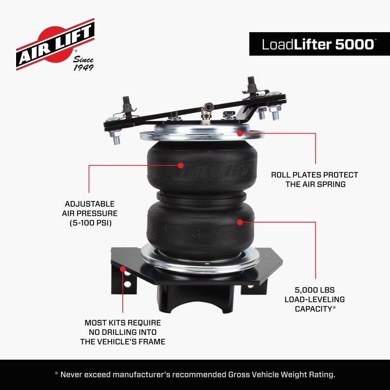 Air Lift LoadLifter 5000 Air Spring Kit for 2024 - 2025 Toyota Tacoma 4WD | alf57386 - JDMuscleSPK815101