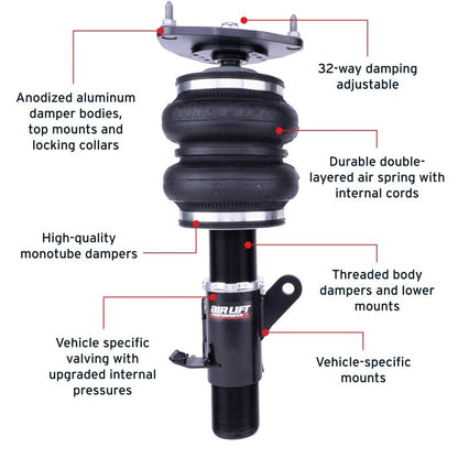 Air Lift Performance [13-25 BRZ][13-16 FR-S][17-20 86 GT][22-25 GR86] Front Air Suspension Kit - JDMuscleAir Suspensionalf76006