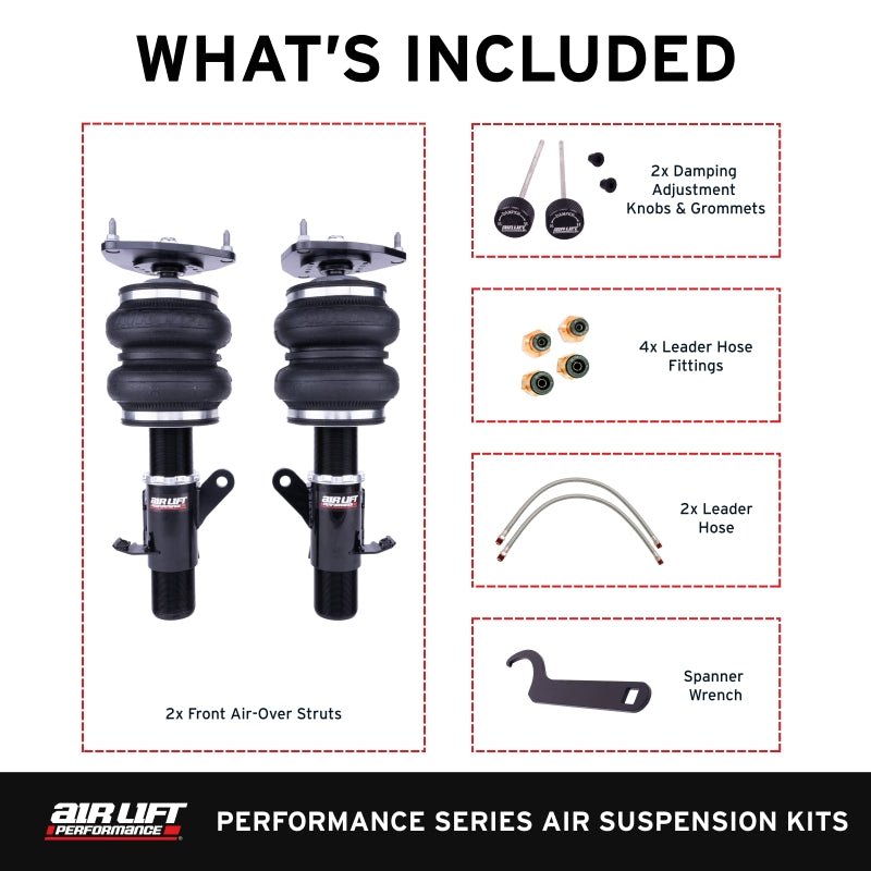 Air Lift Performance [13-25 BRZ][13-16 FR-S][17-20 86 GT][22-25 GR86] Front Air Suspension Kit - JDMuscleAir Suspensionalf76006