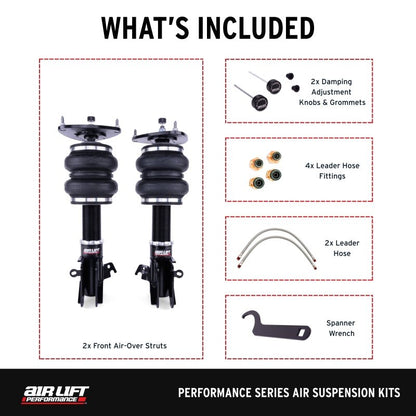 Air Lift Performance [15-21 WRX / 15-21 WRX STI] Front Air Suspension Kit - Black - JDMuscleAir Suspensionalf76001