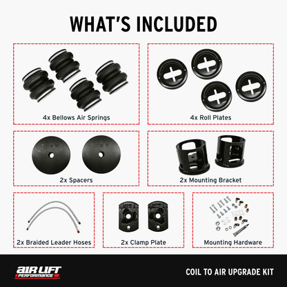 Air Lift Performance Coil to Air Upgrade Kit for Ford Mustang S550/S650 (2015 - 2024) – Part No. 83007 | alf83007 - JDMuscleSPK861478