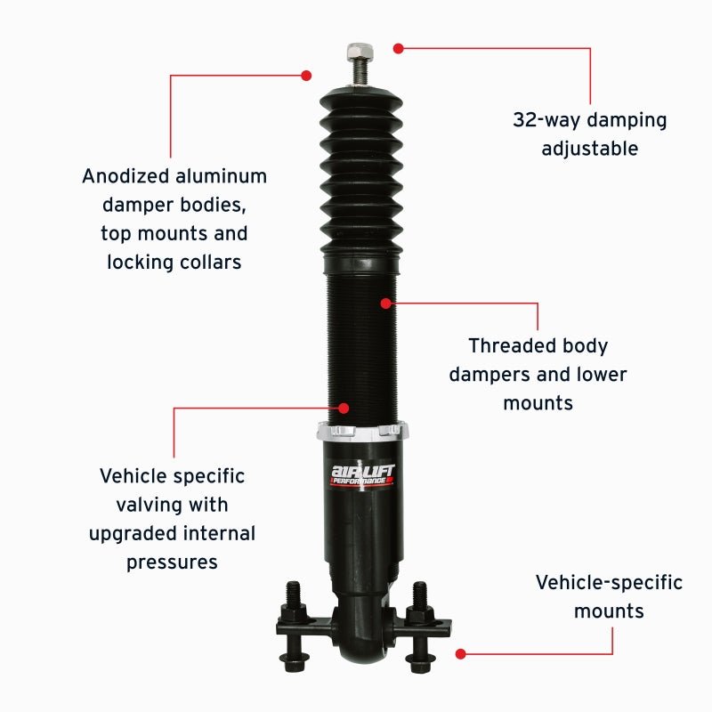 Air Lift Performance Rear Air Suspension Kit for Ford Mustang S550 and S650 - PN 76507 | alf76507 - JDMuscleSPK896239