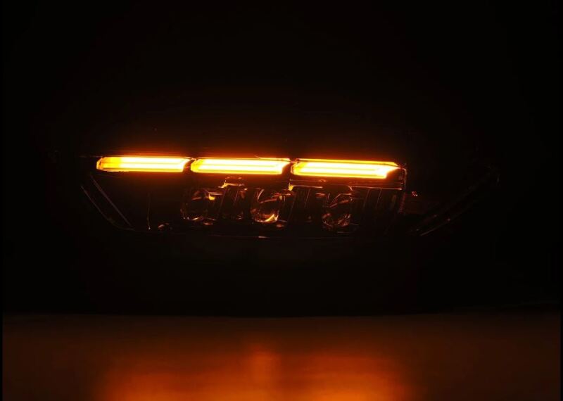 AlphaRex 15 - 17 Ford Mustang Nova Series LED Projector Headlights - Alpha Black with Sequential Signal and Switch DRL | arx880261 - JDMuscleSPK619969