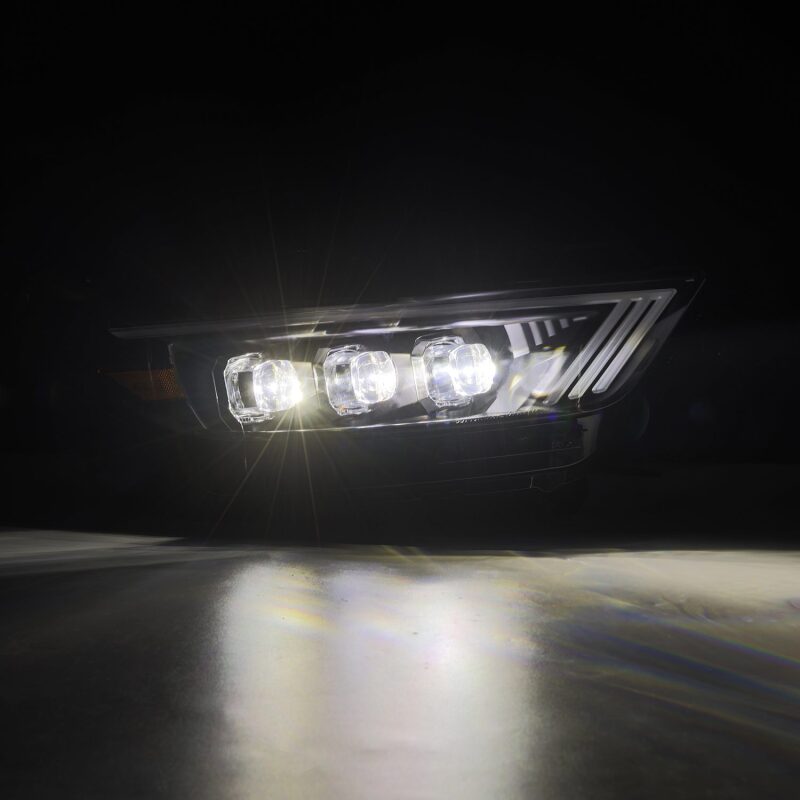 AlphaRex 15 - 17 Ford Mustang NOVA Series LED Projector Headlights - Black | arx880144 - JDMuscleSPK542944