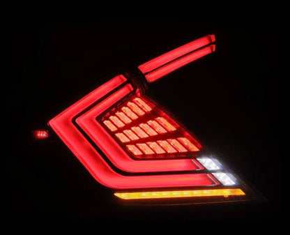 AlphaRex [16 - 21 Honda Civic Hatchback / Type - R FK8] Nova - Series LED Tail Lights - Black Smoke - JDMuscleTail Lightsarx676010