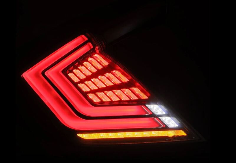 AlphaRex [16 - 21 Honda Civic Hatchback / Type - R FK8] Nova - Series LED Tail Lights - Black Smoke - JDMuscleTail Lightsarx676010