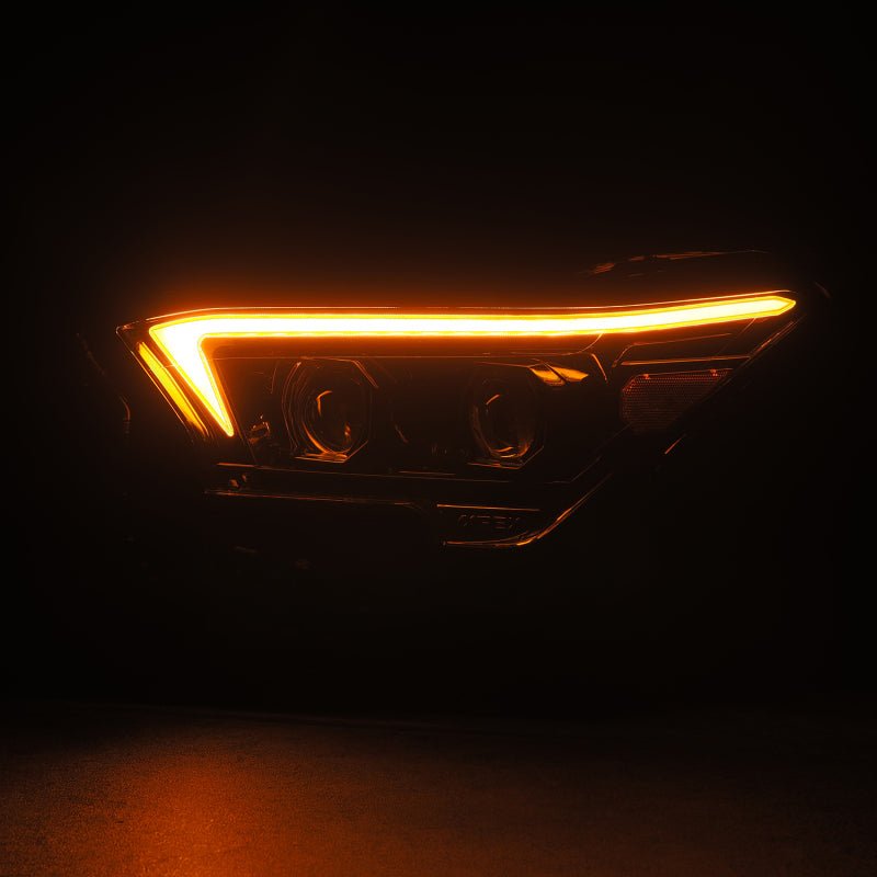 AlphaRex 23 - 24 Toyota Tacoma LUXX - Series LED Proj Headlights Alpha Blk w/Actv Light & Seq. Sig + DRL - JDMuscleSPKarx880334