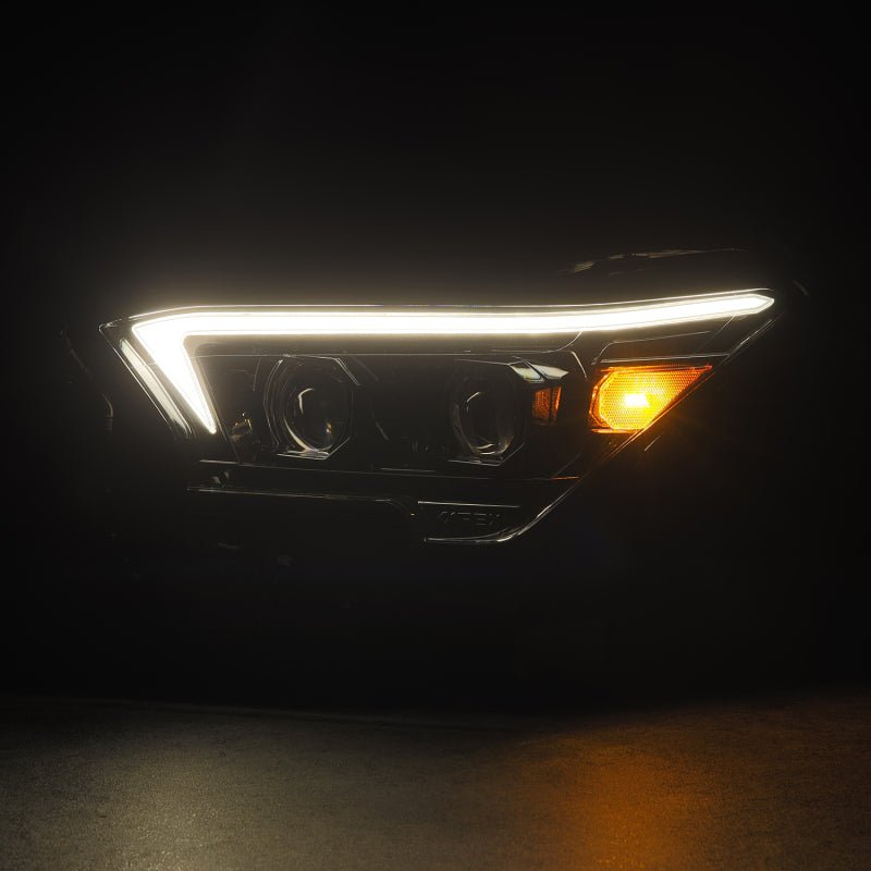 AlphaRex 23 - 24 Toyota Tacoma LUXX - Series LED Proj Headlights Alpha Blk w/Actv Light & Seq. Sig + DRL - JDMuscleSPKarx880334