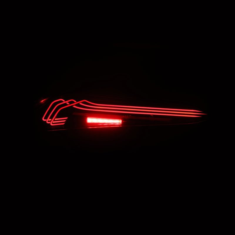 AlphaRex LUXX - Series Laser Style LED Tail Lights for 2020 - 2024 Toyota Supra - Black and Red | arx609030 - JDMuscleSPK837075