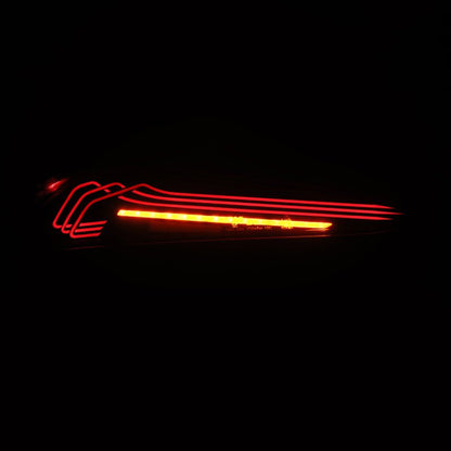 AlphaRex LUXX - Series Laser Style LED Tail Lights for 2020 - 2024 Toyota Supra - Black and Red | arx609030 - JDMuscleSPK837075