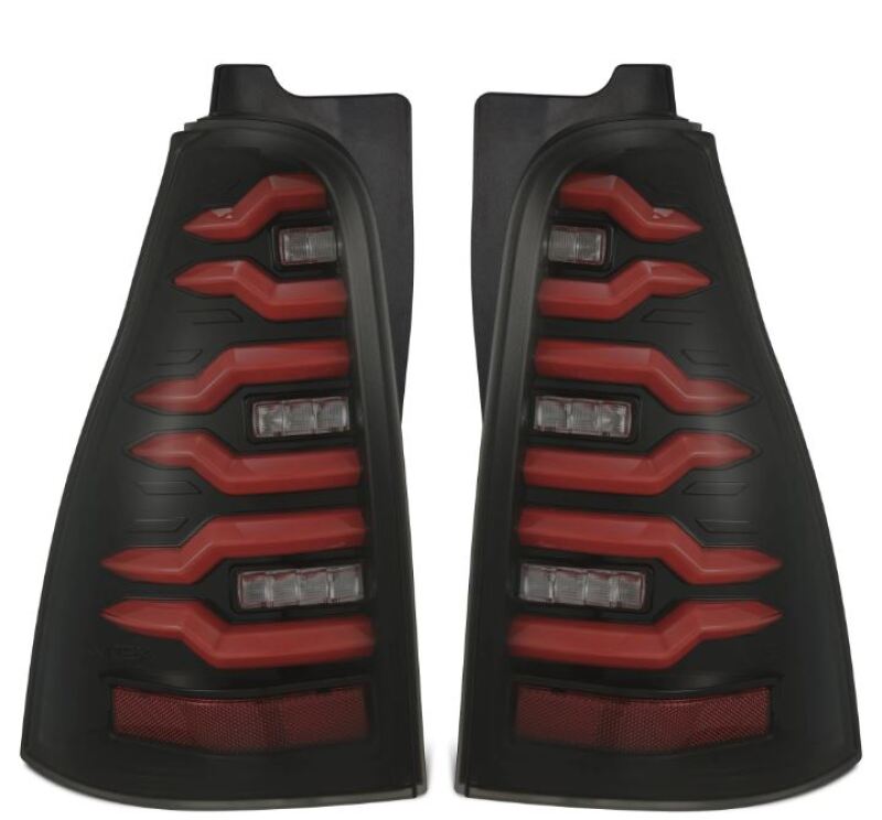 AlphaRex LUXX - Series LED Tail Lights for Toyota 4Runner 2003 - 2009 - Black and Red | arx690080 - JDMuscleSPK847429