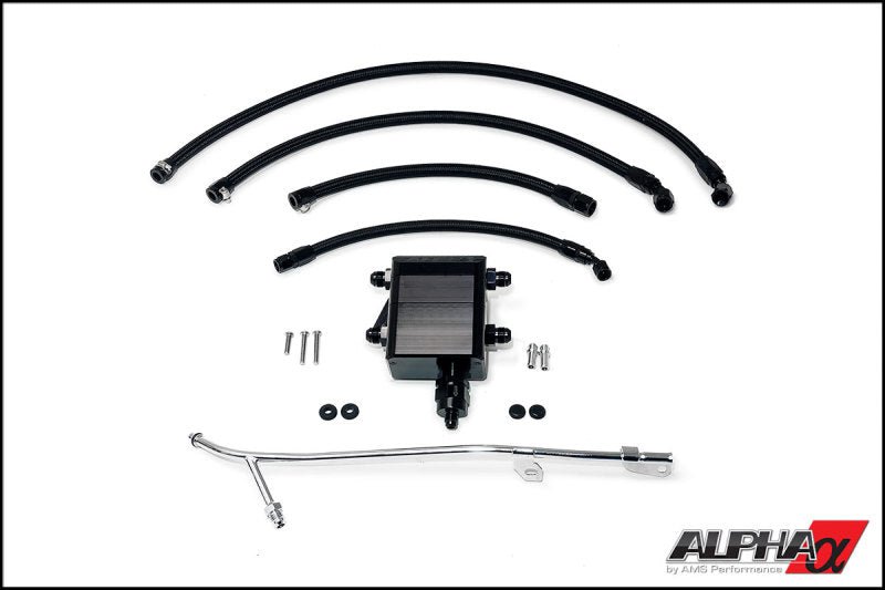 AMS [09-14 GT-R] Alpha Performance Air/Oil Separator - Black - JDMuscleAir Oil SeparatorsamsALP.07.04.0023-1
