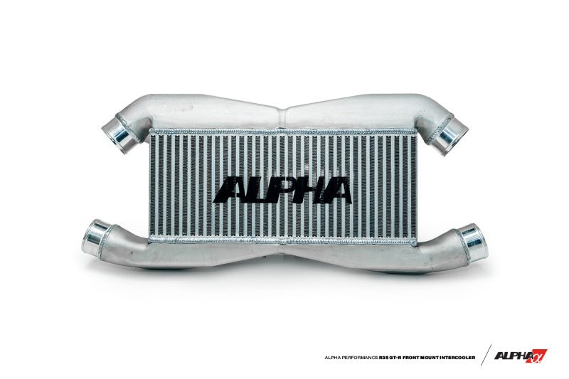 AMS [09-21 GT-R] Alpha Front Mount Intercooler for Stock Piping - With Logo - JDMuscleIntercoolersamsALP.07.09.0007-2