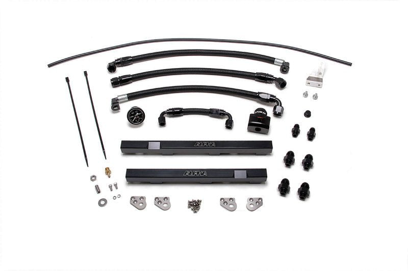 AMS [09-21 GT-R] Alpha Fuel Rail Kit with Regulator - Black - JDMuscleFuel RailsamsALP.07.07.0002-1