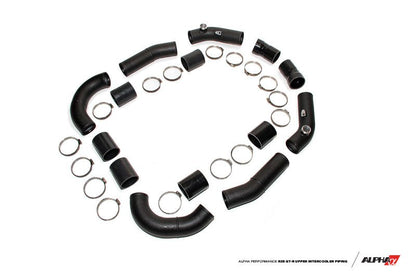 AMS [09-21 GT-R] Alpha Upper Intercooler Pipe for Speed Density - Wrinkle Black - JDMuscleIntercooler Piping KitsamsALP.07.09.0006-1