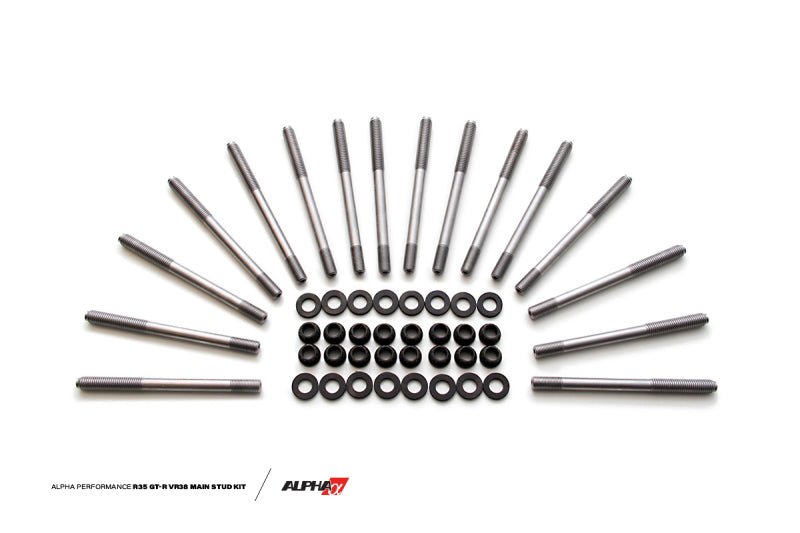 AMS Performance [09-14 GT-R] ALPHA Main Stud Kit - Black - JDMusclePerformance HardwareamsALP.07.04.0009-1