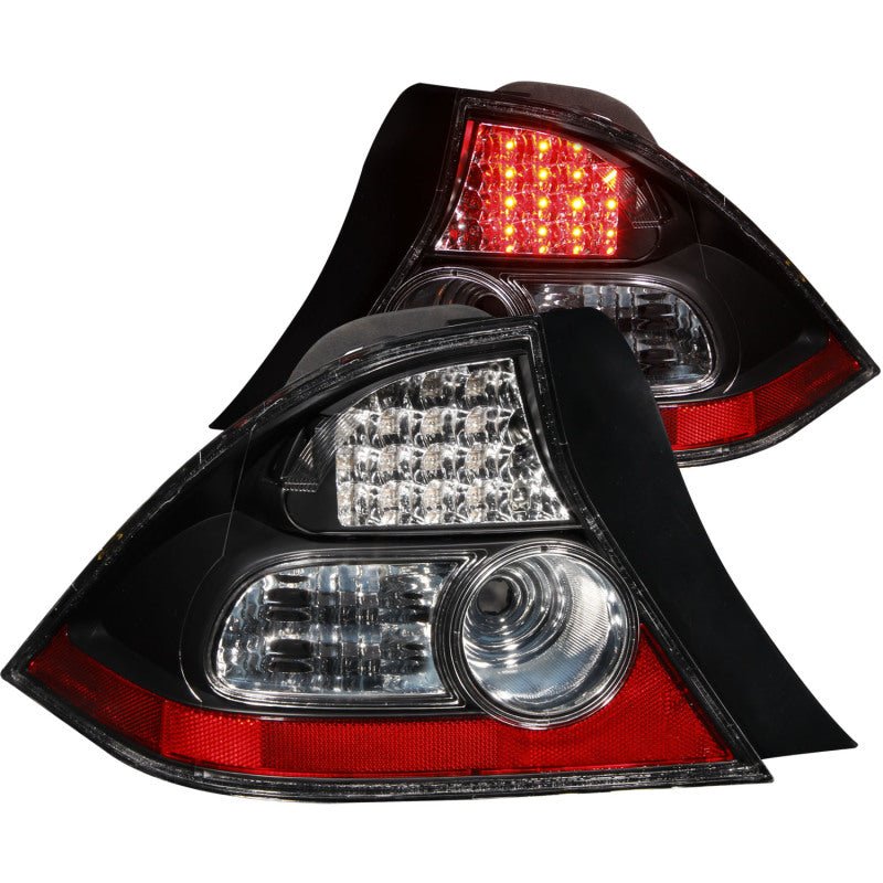 ANZO [04-05 Civic] LED Tail Light Assembly - Clear Lens, Black Housing, Pair - JDMuscleTail Lightsanz321035