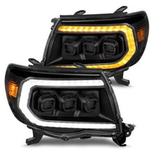 ANZO 05 - 11 Toyota Tacoma Full LED Projector Headlights White DRL/Init/SeqSig Black - Pair - JDMuscleSPKanz111640A