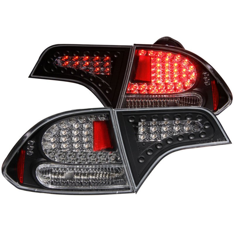 ANZO [06-11 Civic] LED Tail Light Assembly - Clear Lens, Black Housing, Pair - JDMuscleTail Lightsanz321152
