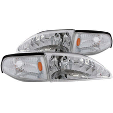 ANZO 1994 - 1998 Ford Mustang Crystal Headlights with Clear Lenses and Chrome Housing | anz121262 - JDMuscleSPK104111