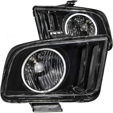 ANZO 2005 - 2009 Ford Mustang Crystal Headlights with Halo - Black Housing and CCFL, Pair | anz121033 - JDMuscleSPK103989