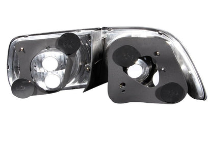 ANZO [96-00 Civic] Tail Light Assembly - Clear Lens, Black Housing, Pair - JDMuscleTail Lightsanz221062