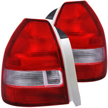 ANZO [96-00 Civic] Tail Light Assembly Pair - Red/Clear Lens, 3-Door - JDMuscleTail Lightsanz221135