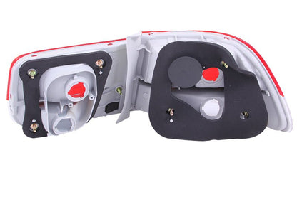 ANZO [96-00 Civic] Tail Light Assembly - Red/Clear OEM Lens, 4-Piece Pair - JDMuscleTail Lightsanz221147