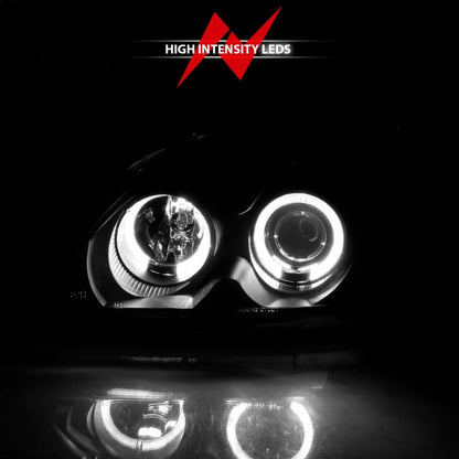 ANZO [97-98 Civic] Projector Headlight Set with Halo - Clear Lens, Black Housing - JDMuscleHeadlight Setsanz121068