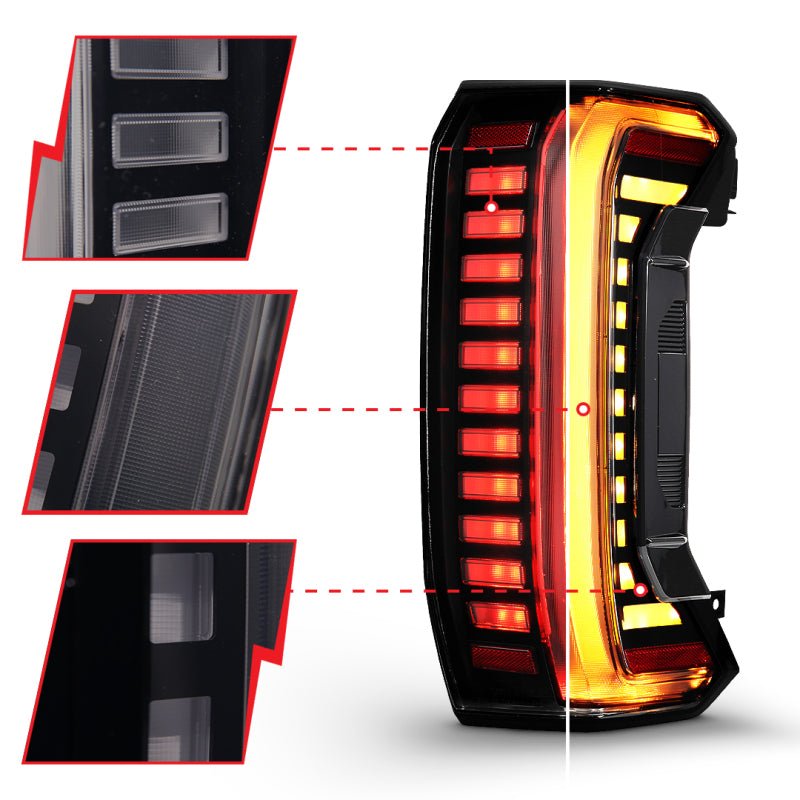 ANZO Z - Series Full LED Tail Lights for Toyota Tundra 2022 - 2024 with Smoke Lens - Pair | anz311455X - JDMuscleSPK838008