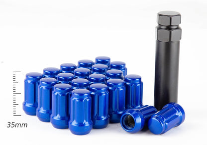 Aodhan Spline Lug nuts Set - Conical Seat ,35mm Overall Size - JDMuscleLug NutsAHLNSPL351215BK12x1.5Black
