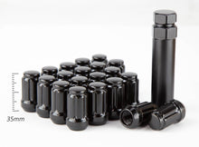 Aodhan Spline Lug nuts Set - Conical Seat ,35mm Overall Size - JDMuscleLug NutsAHLNSPL351215BK12x1.5Black
