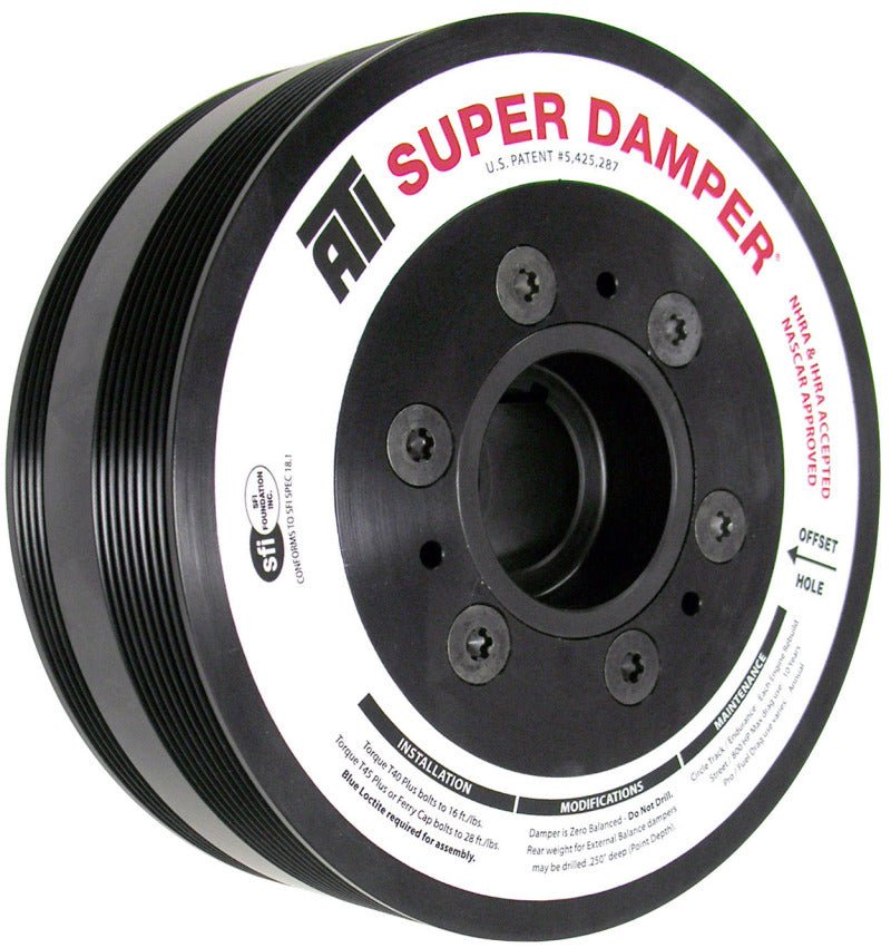 ATI Aluminum Damper for LS Engines - 7.65 Inch Diameter - Compatible with LS7, LS3, and Gen 5 Z28 Corvette | appATI918620 - JDMuscleSPK361552